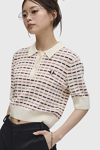 Boucle Knitted Polo Shirt