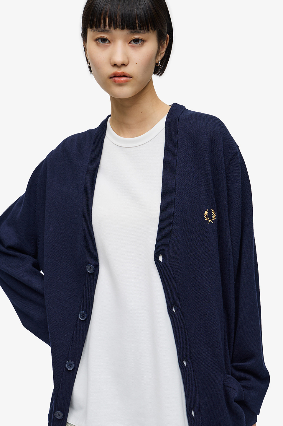 Classic Cardigan(S 795：NAVY): | FRED PERRY JAPAN | フレッドペリー ...