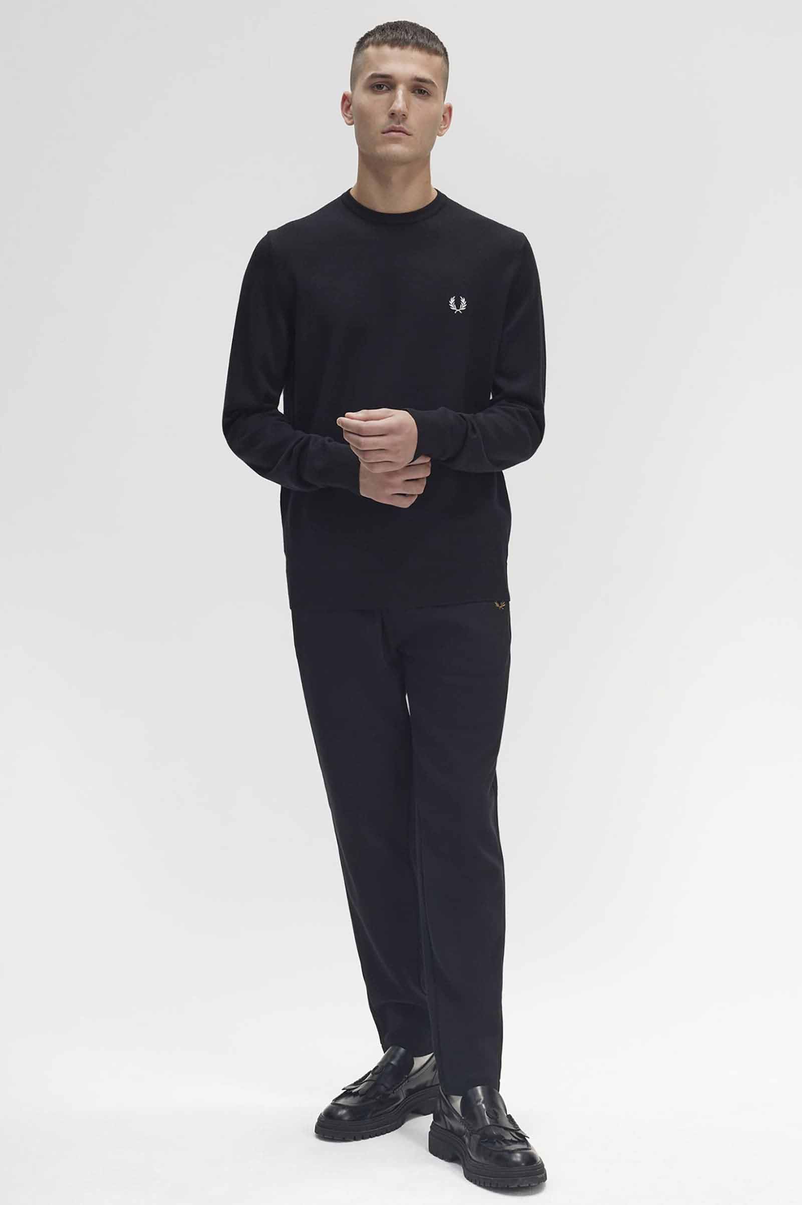 Classic Crew Neck Jumper(XS 102Z：BLACK): | FRED PERRY JAPAN 