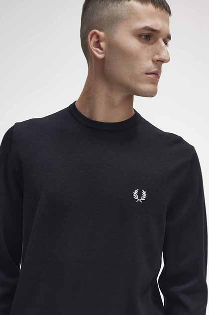 Classic Crew Neck Jumper(XS 102Z：BLACK): | FRED PERRY JAPAN 