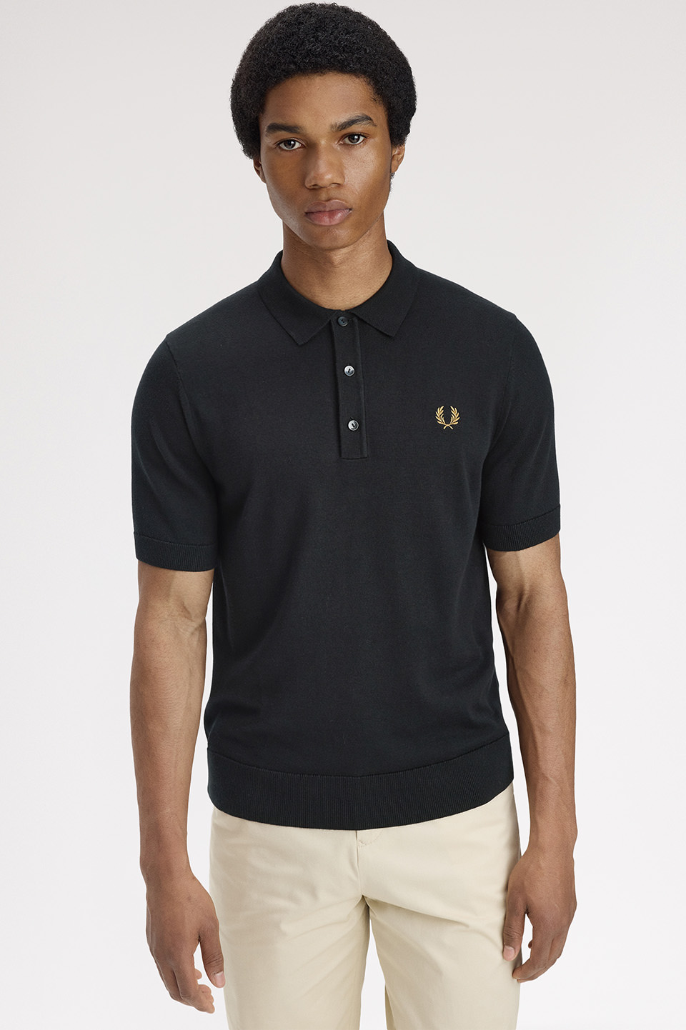 Cotton Knitted Polo Shirt(S 198：BLACK): | FRED PERRY JAPAN