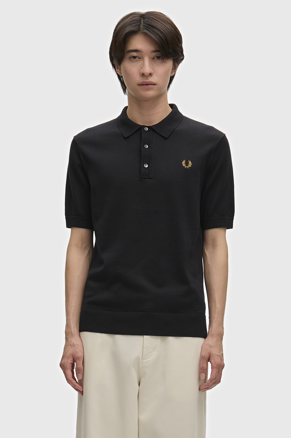 Cotton Knitted Polo Shirt(S 198：BLACK): | FRED PERRY JAPAN