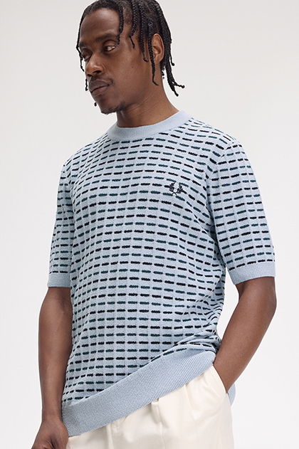 Boucle Ribbed Knitted T-Shirt