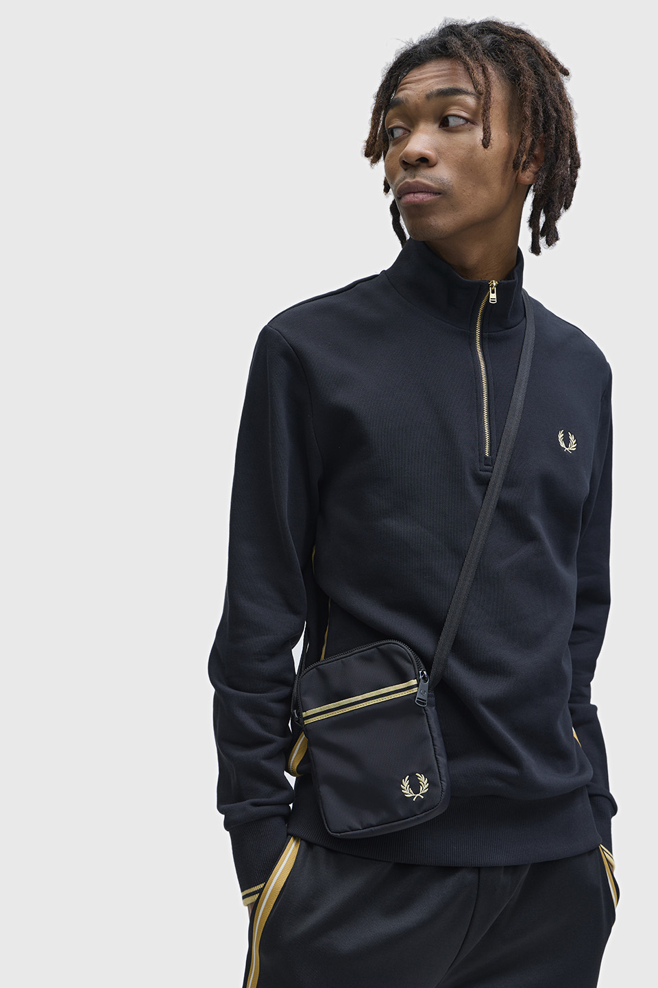 Tipped Tape Small Side Bag 102:BLACK 1SZ