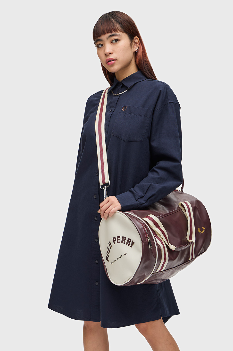 Classic Barrel Bag R82:OX BLOOD / ECRU 1SZ