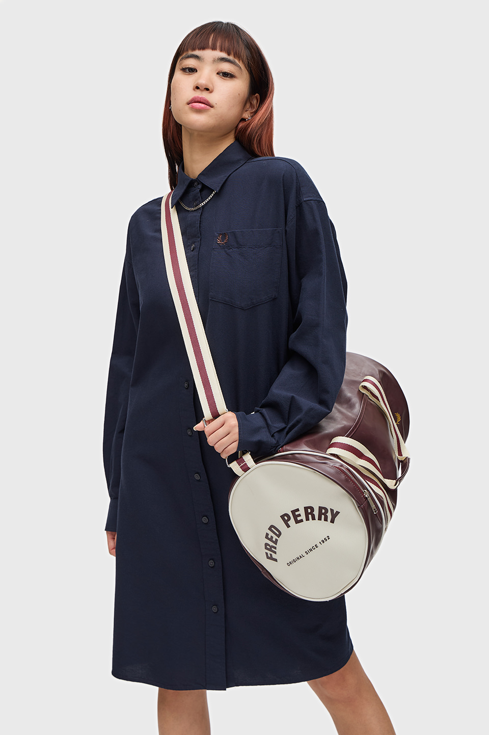 Classic Barrel Bag R82:OX BLOOD / ECRU 1SZ
