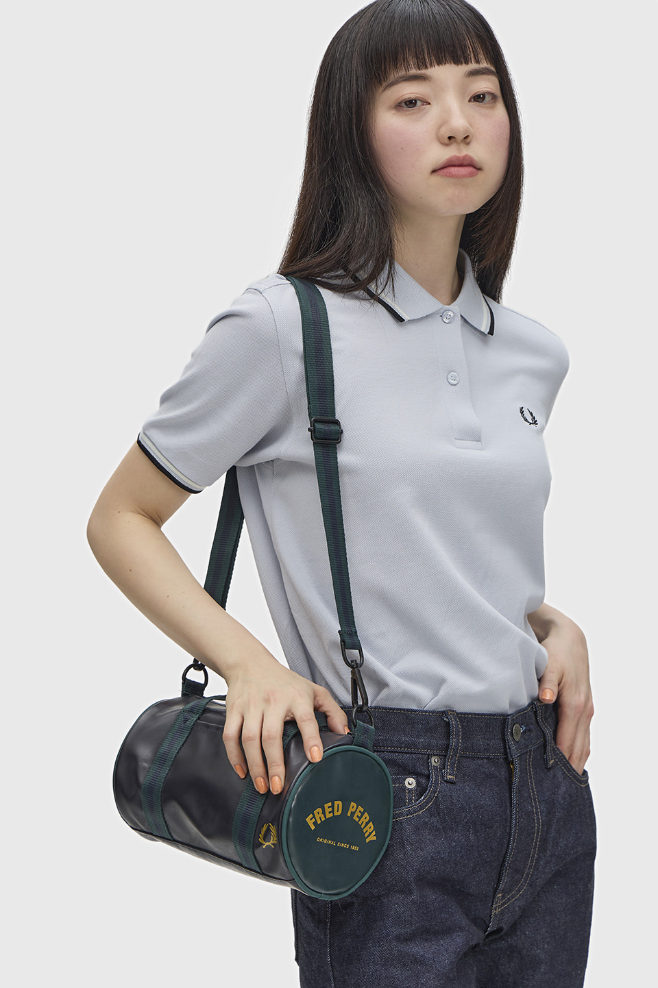Classic Mini Barrel Bag 83A:NAVY / GRASSROOTS 1SZ