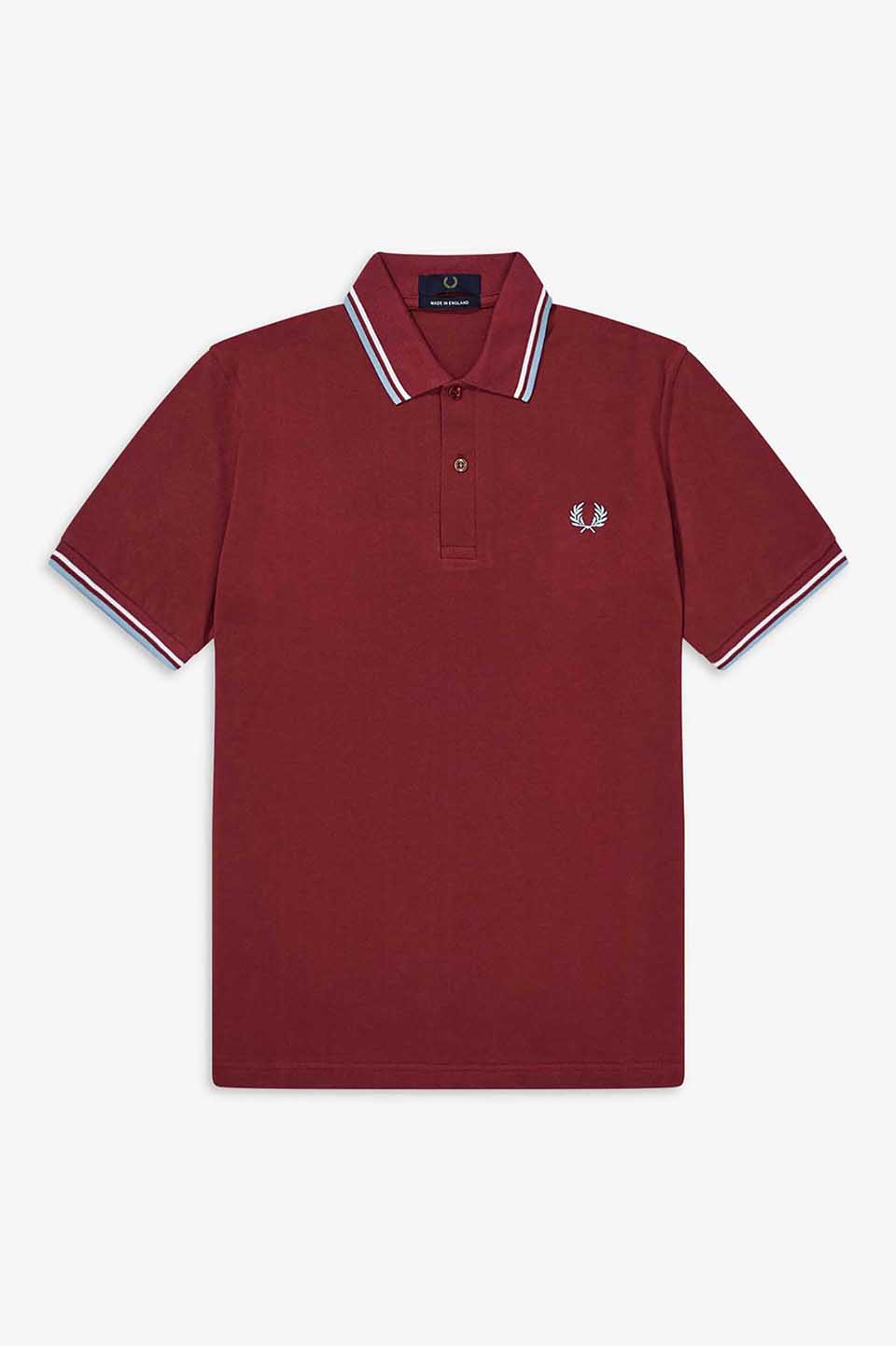 The Fred Perry Shirt - M12(36 106：MAROON / WHITE / ICE): | FRED