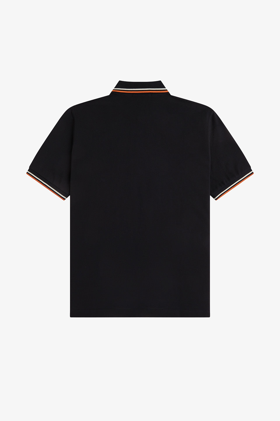 The Fred Perry Shirt - M12 93C:BLACK / WHITE / SUMMER CLAY 36