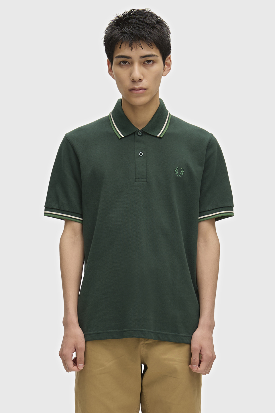 The Fred Perry Shirt - M12 94C:GRSRTS/TLWT/A 36