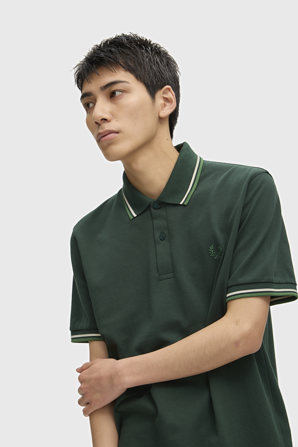 The Fred Perry Shirt - M12 94C:GRSRTS/TLWT/A 36