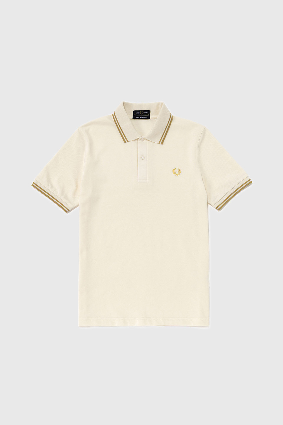 The Fred Perry Shirt - M12 99C:ECRU / CHAMPAGNE 36