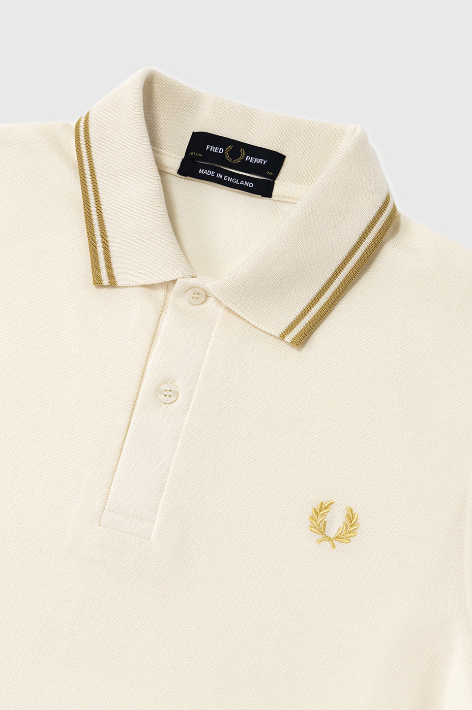 The Fred Perry Shirt - M12 99C:ECRU / CHAMPAGNE 36