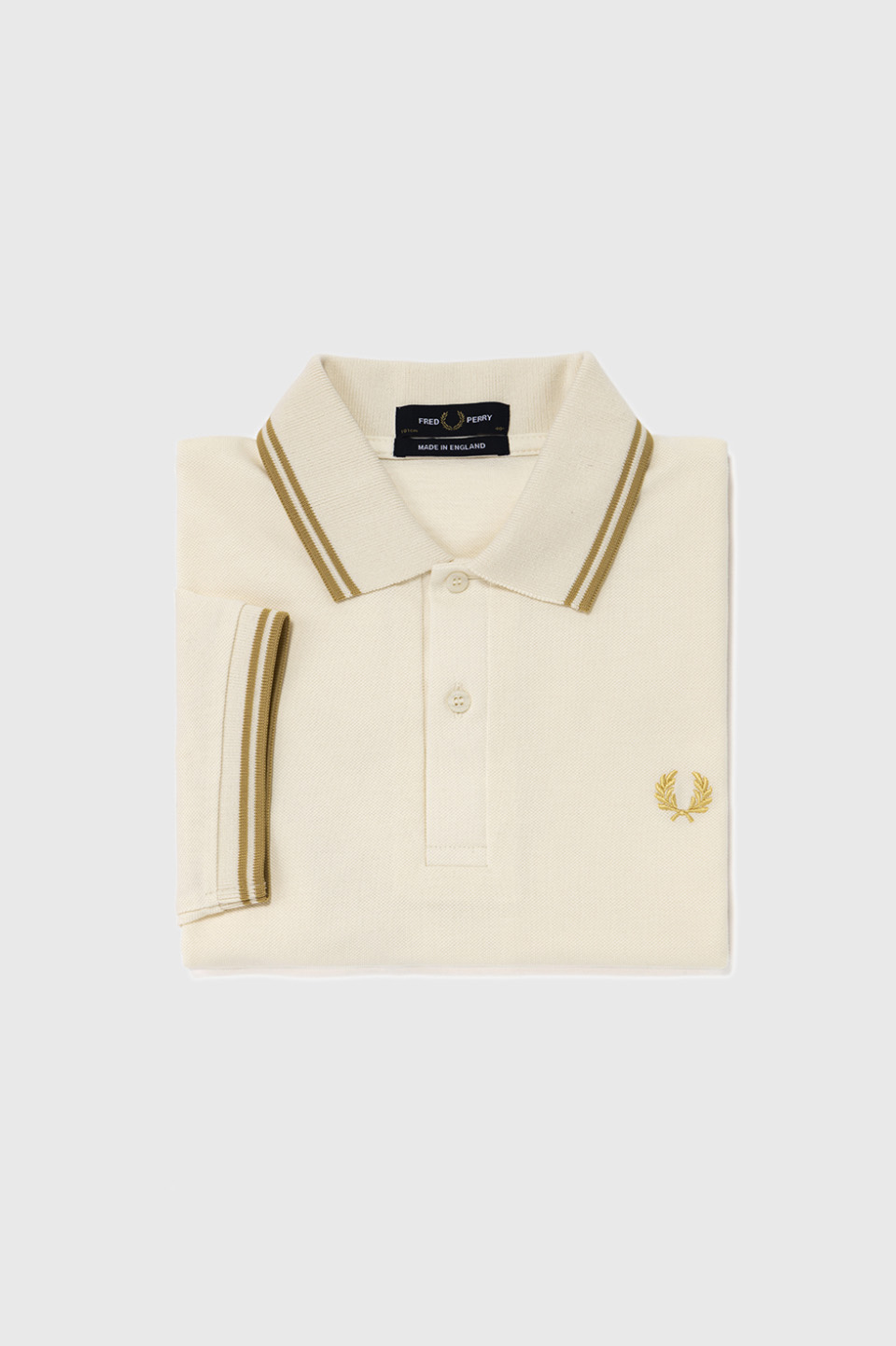 The Fred Perry Shirt - M12 99C:ECRU / CHAMPAGNE 36
