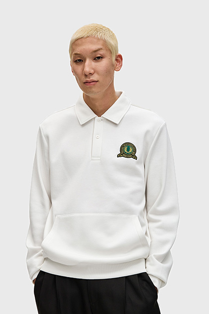 Tennis Badge Collared Sweatshirt