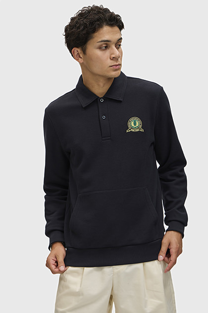 Tennis Badge Collared Sweatshirt
