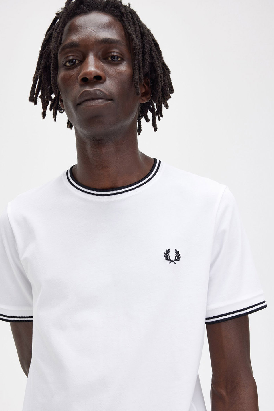 Twin Tipped T-Shirt(S 100：WHITE): | FRED PERRY JAPAN | フレッド