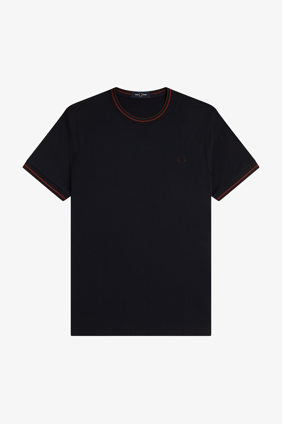 Twin Tipped T-Shirt 75C:NAVY / BRANDY / RICH BROWN S