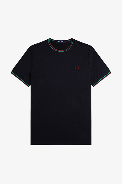 Twin Tipped T-Shirt(S 100：WHITE): | FRED PERRY JAPAN | フレッド