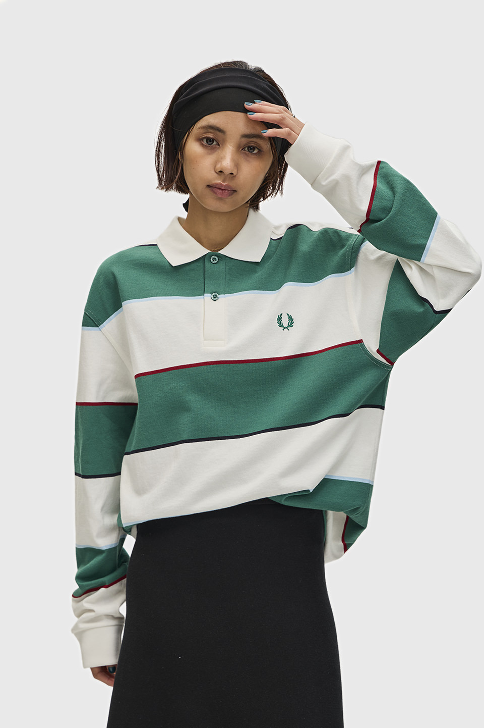 FRED PERRY 半袖シャツ Mサイズ ホワイト FRED PERRY 大きいサイズ メンズ フレッドペリー 半袖シャツ