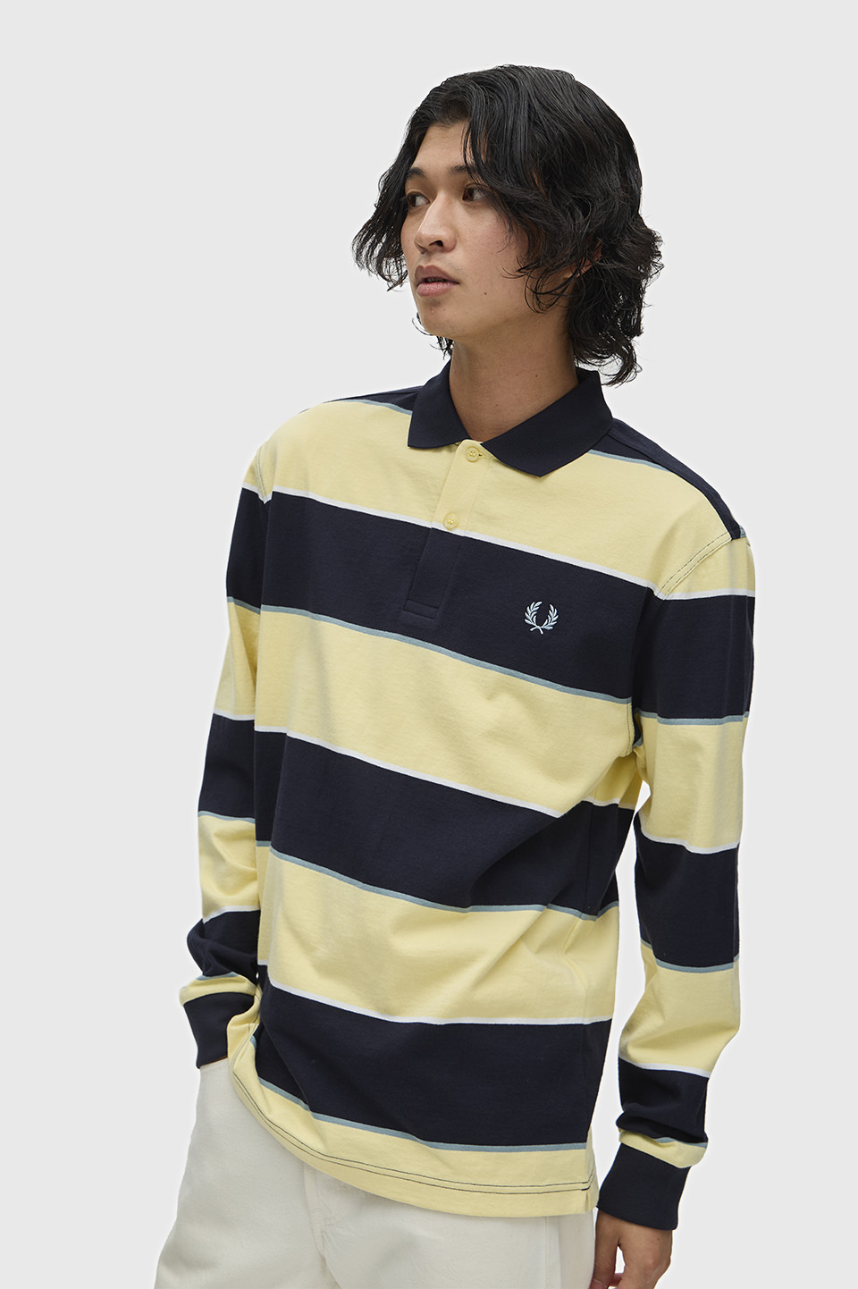 Heavyweight Jersey Striped Polo Shirt