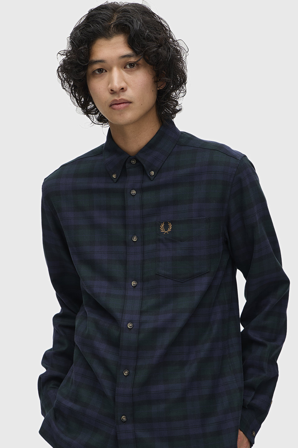 Brushed Black Watch Tartan Shirt