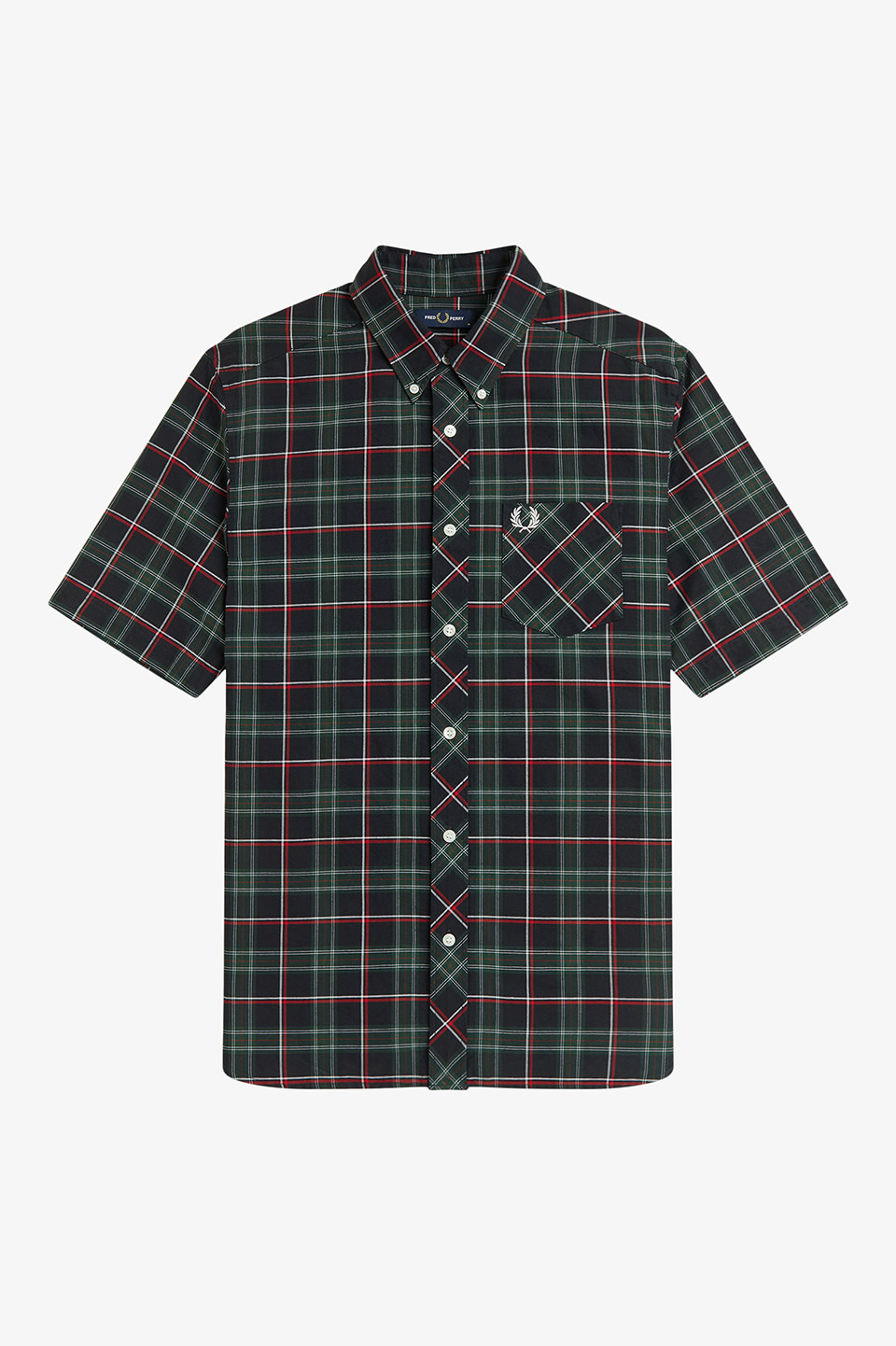 Fred Perry Tartan Short Sleeve Shirt(S Z89：FRED PERRY TARTAN