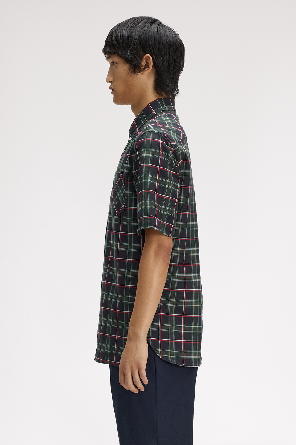 Fred Perry Tartan Short Sleeve Shirt(S Z89：FRED PERRY TARTAN