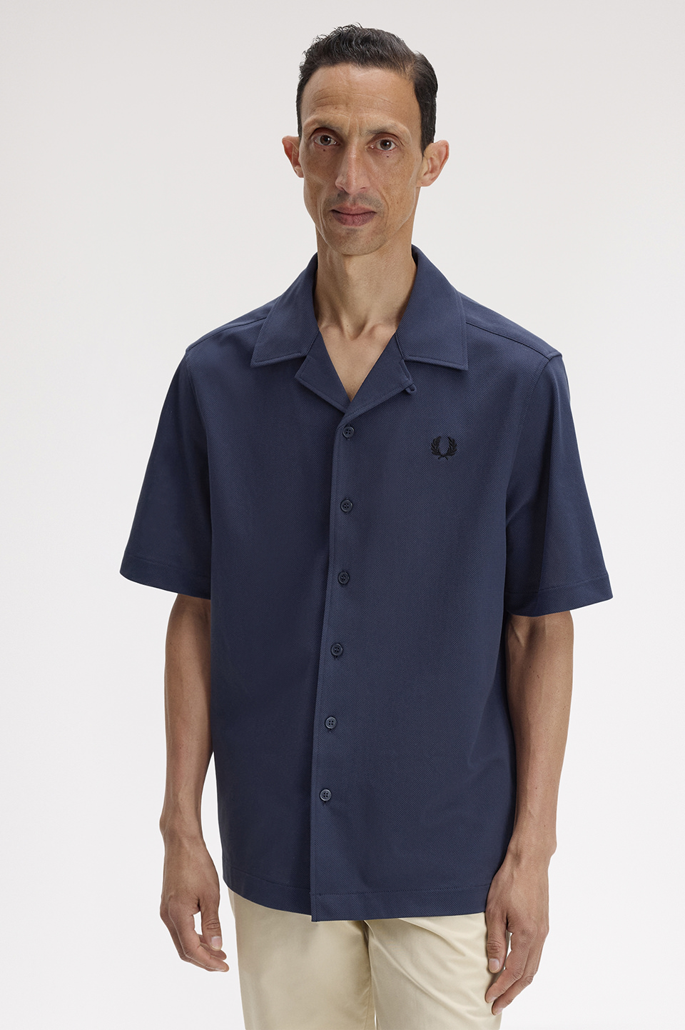 し*お様 fred perry Compress Mesh Revere Collar Shirt(S 46B：DARK AIRFORCE): | FRED