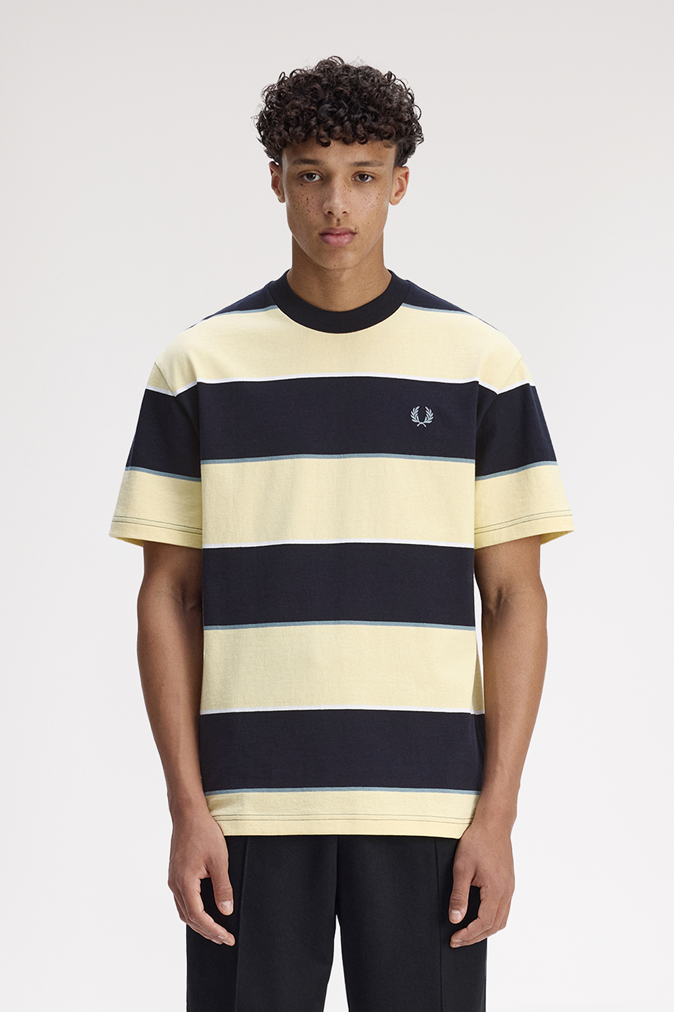 Striped Relaxed T-Shirt(M X83：CHAMPIONS GOLD): | FRED PERRY JAPAN