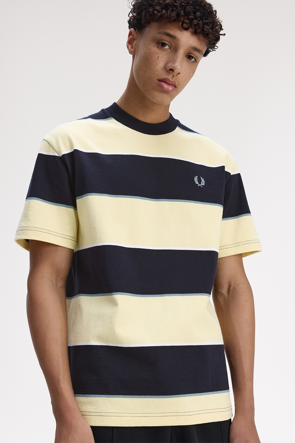 Striped Relaxed T-Shirt(M X83：CHAMPIONS GOLD): | FRED PERRY JAPAN