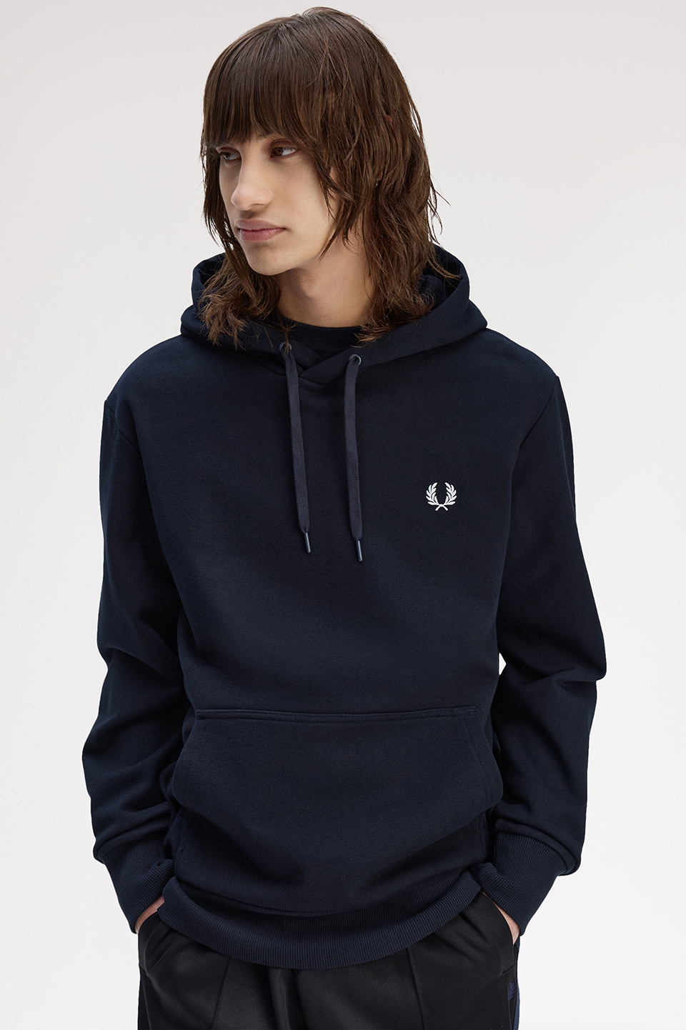 Monogram Hooded Sweatshirt(M 795：NAVY): | FRED PERRY JAPAN