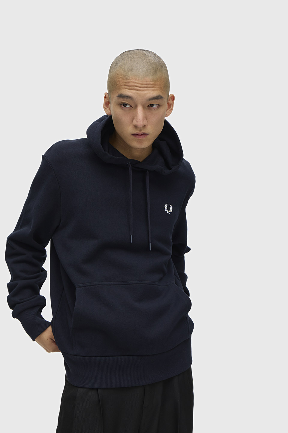 Monogram Hooded Sweatshirt(M 795：NAVY): | FRED PERRY JAPAN