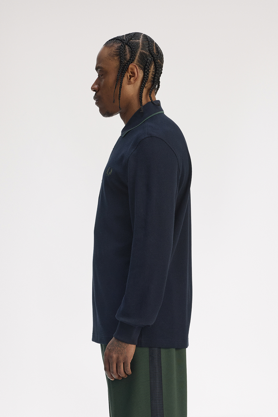 もるら　デッドストック　新品未使用　フレッドペリー　長袖ポロシャツ The Fred Perry Shirt - M1212(36 157：BLACK / CHAMPAGNE): | FRED