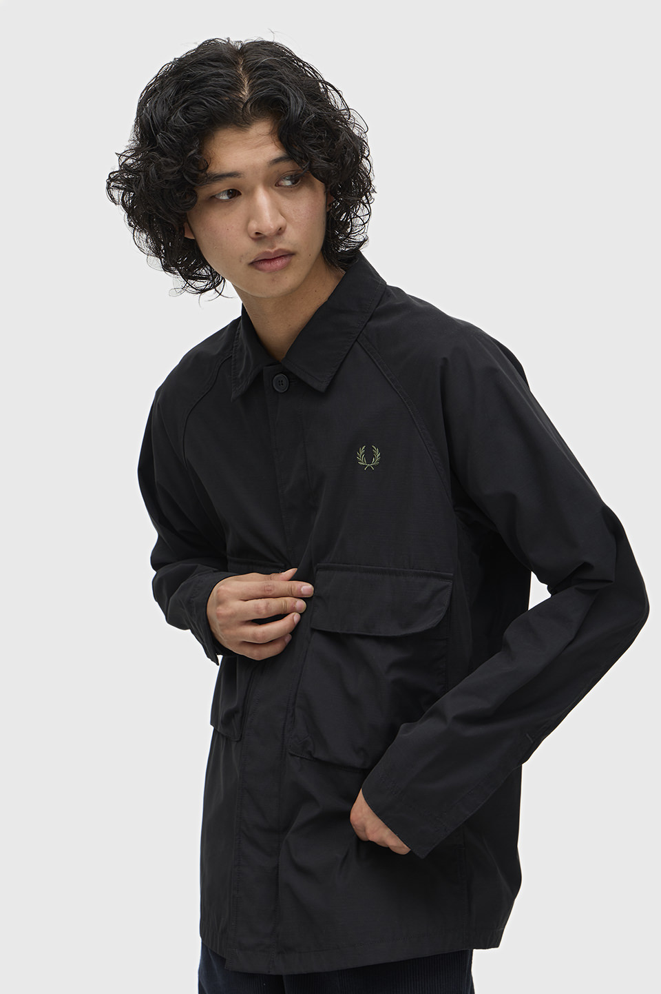 【⭐︎t⭐︎】FRED PERRY ブルゾン Tipped Taslan Tennis Bomber Jk - Dark Airforce | Mens Coats