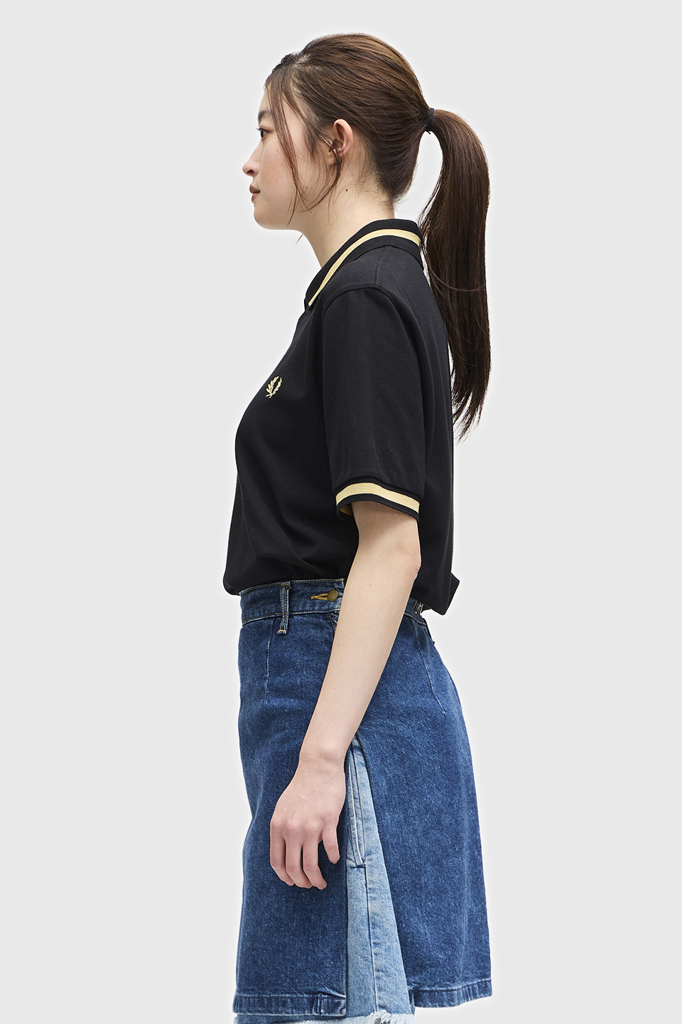 The Fred Perry Shirt - M2(36 157：BLACK / CHAMPAGNE): | FRED PERRY