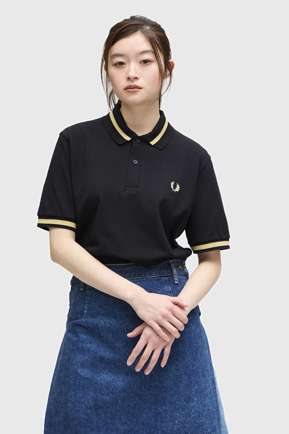 The Fred Perry Shirt - M2(36 157：BLACK / CHAMP / CHAMP): | FRED 