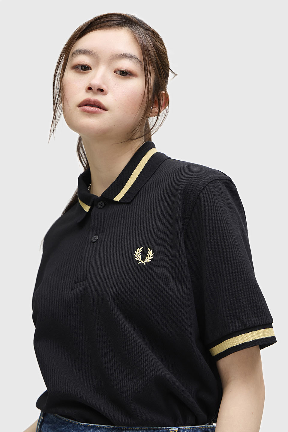 The Fred Perry Shirt - M2(36 157：BLACK / CHAMP / CHAMP): | FRED 