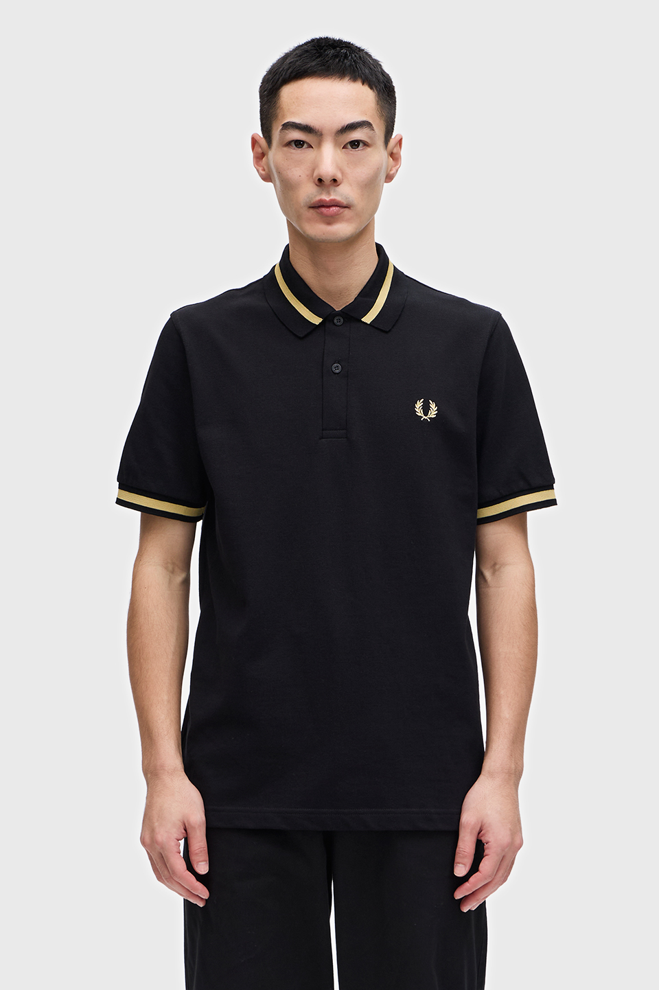 The Fred Perry Shirt - M2(36 157：BLACK / CHAMP / CHAMP): | FRED