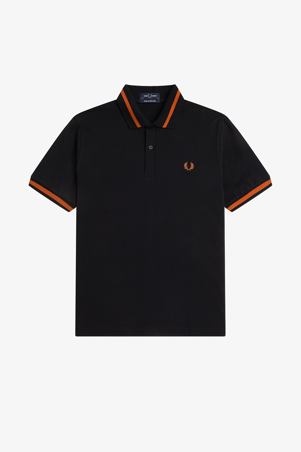 The Fred Perry Shirt - M2 97C:BLACK / SUMMER CLAY 38