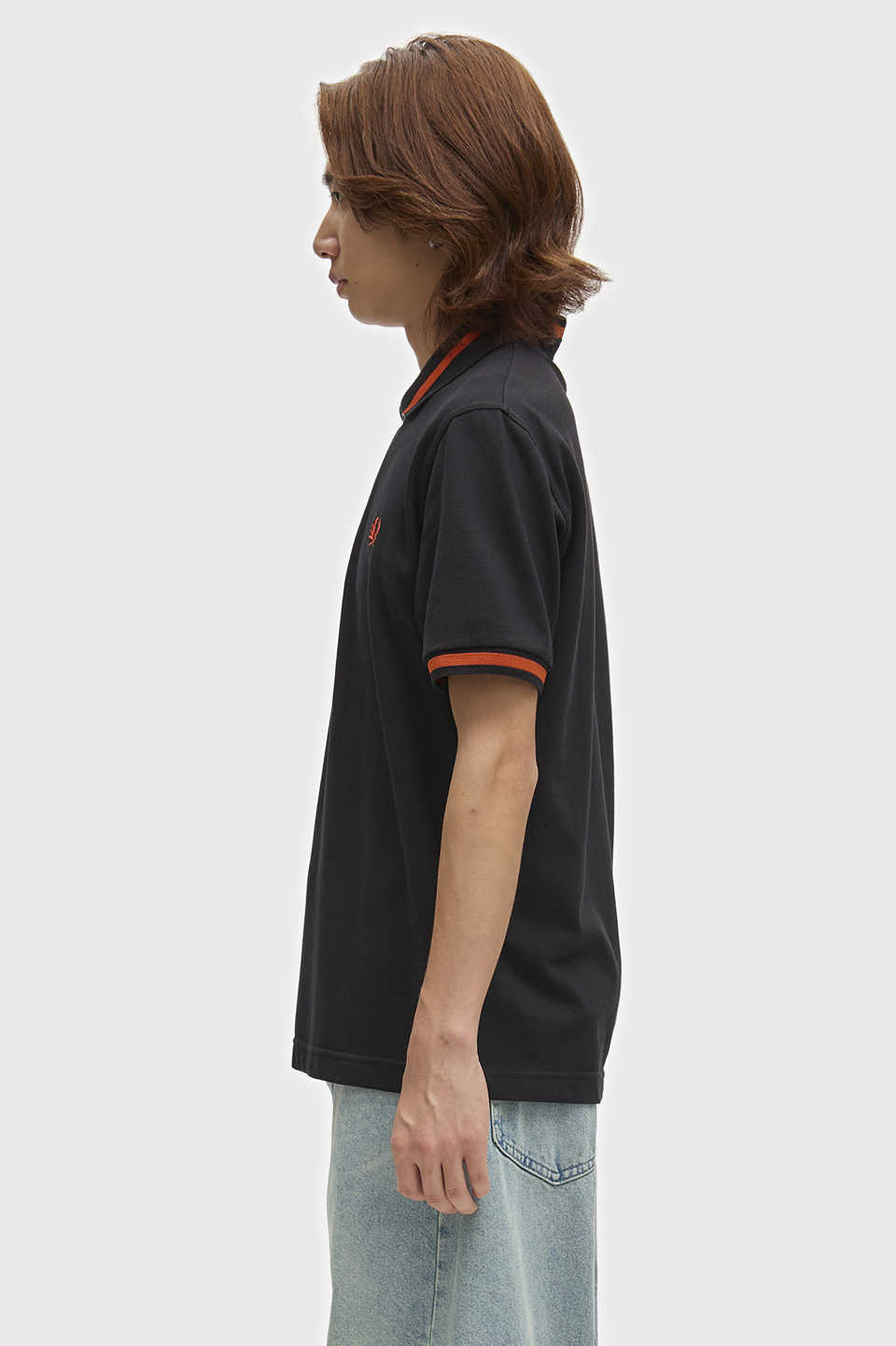 The Fred Perry Shirt - M2 97C:BLACK / SUMMER CLAY 38