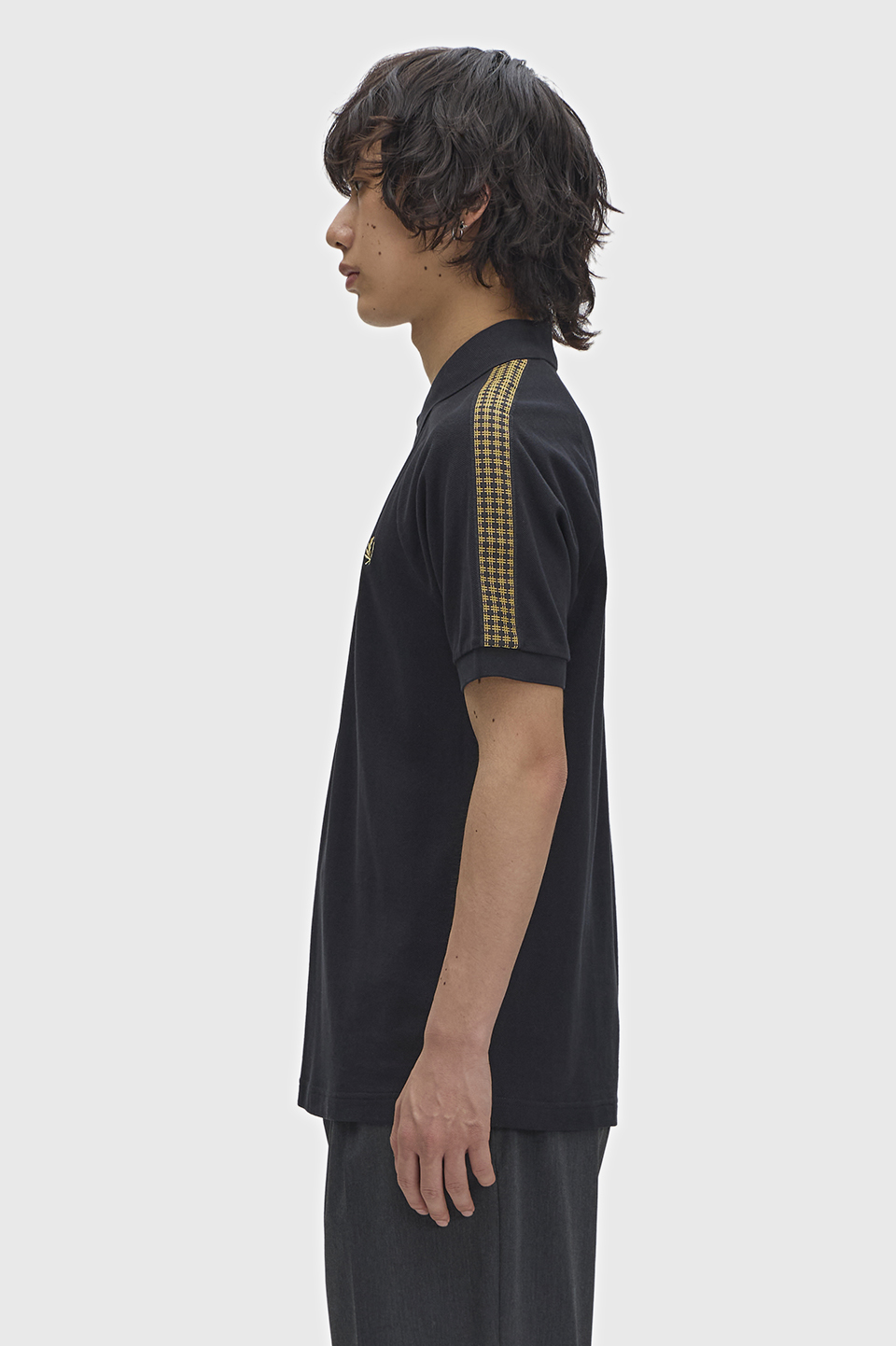 Cross Tape Polo Shirt(S 102：BLACK): | FRED PERRY JAPAN | フレッド