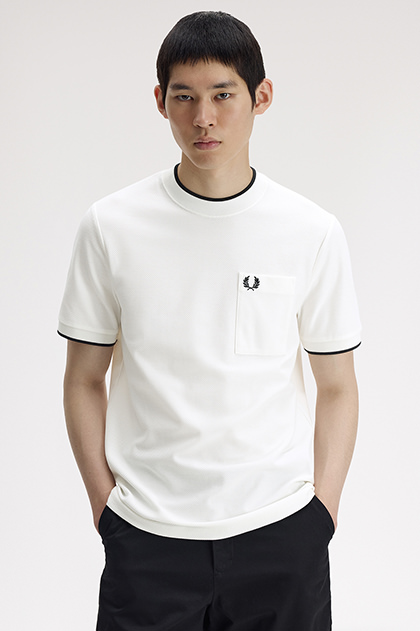 Pocket Detail Pique T-Shirt