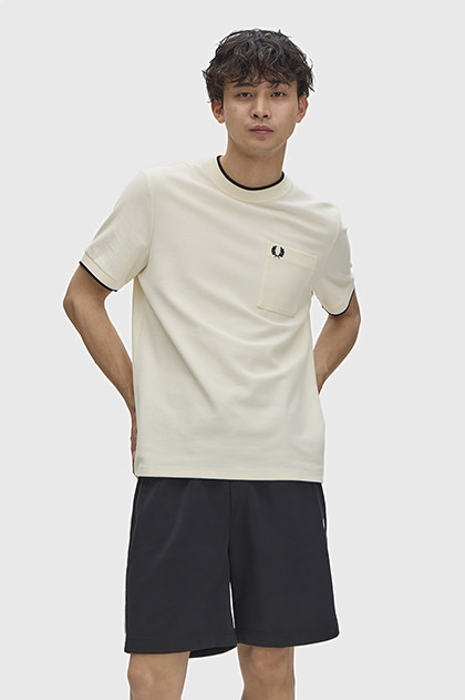 Pocket Detail Pique T-Shirt