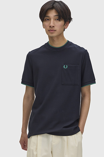 Pocket Detail Pique T-Shirt