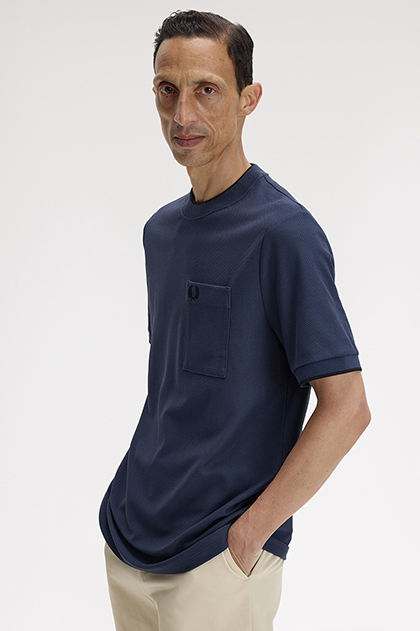 Pocket Detail Pique T-Shirt