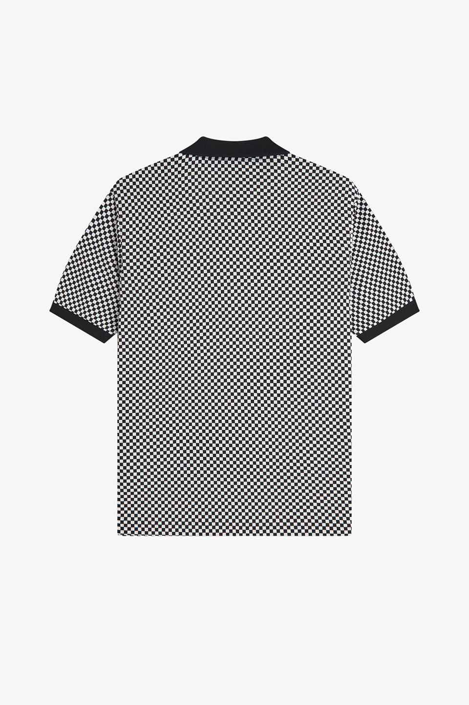 Chequerboard Polo Shirt(S 102：BLACK): | FRED PERRY JAPAN