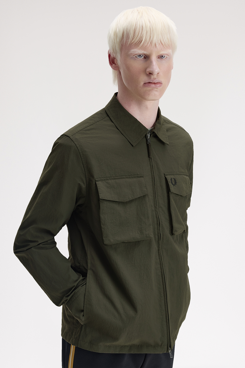 Ripstop Pocket Overshirt(S 408:HUNTING GREEN): | FRED PERRY JAPAN Ripstop Pocket Overshirt(S 408:HUNTING GREEN): | FRED PERRY JAPAN