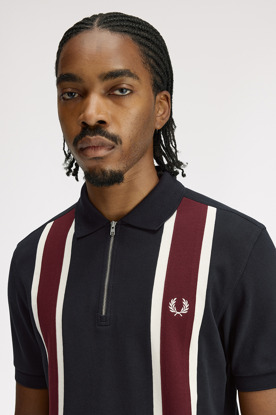 Tramline Polo Shirt(S 102：BLACK): | FRED PERRY JAPAN | フレッド