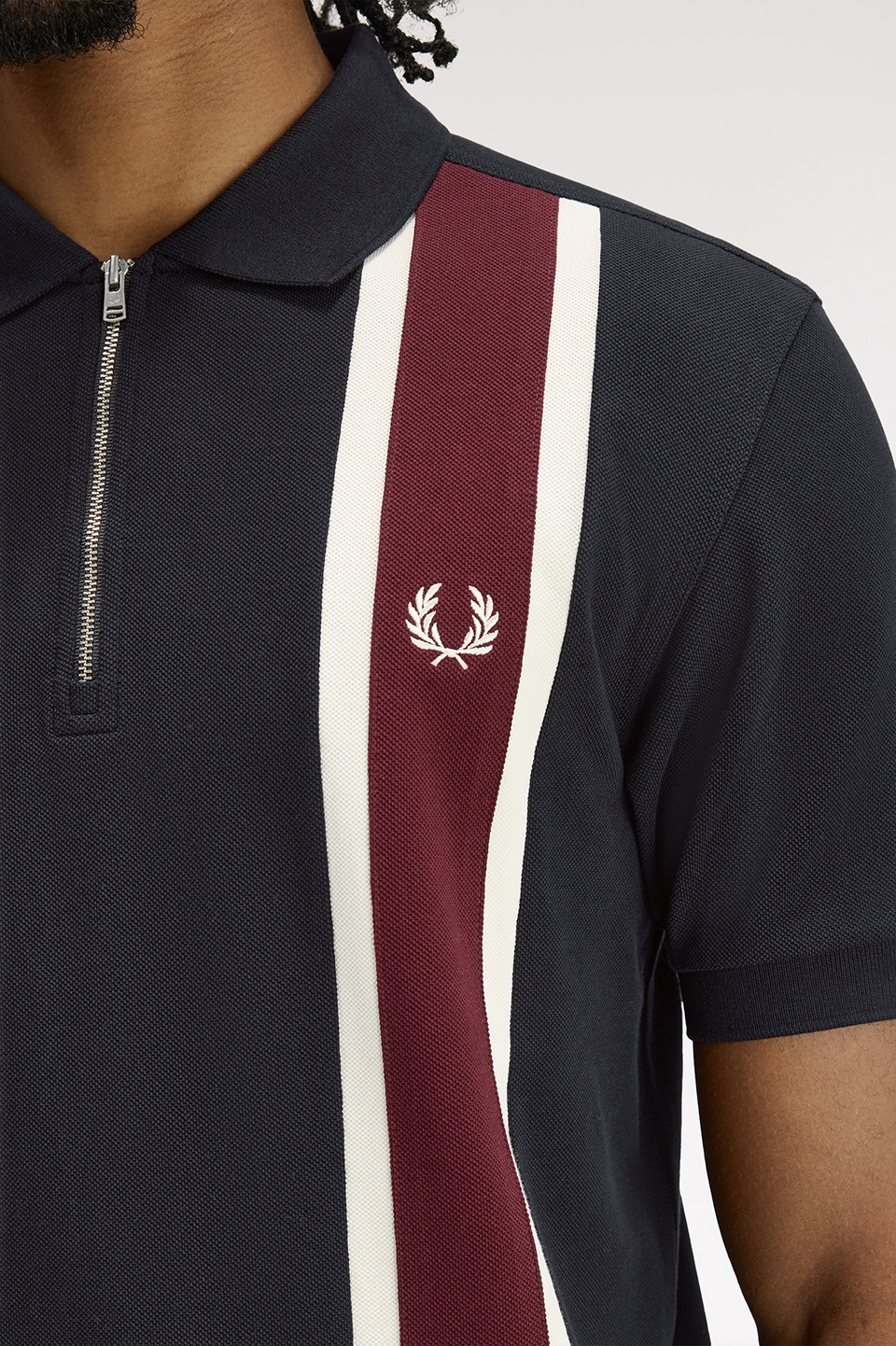 Tramline Polo Shirt(S 102：BLACK): | FRED PERRY JAPAN | フレッド